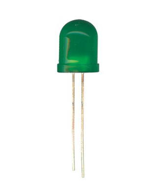 LED 10mm VERDE DIFUSO 5mcd 150º