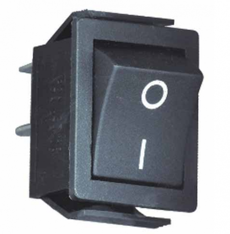 LLAVE TECLA DOBLE ON-OFF 15A 250V NEGRA (22X25X18)