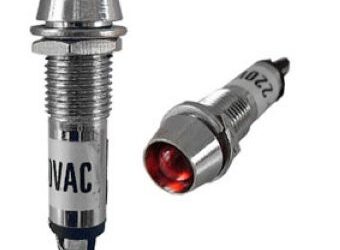 OJO DE BUEY 220V ROJO METALICO