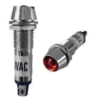 OJO DE BUEY 220V ROJO METALICO