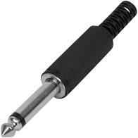 CONECTOR PLUG 6.5mm MONO P/CABLE PREMIUM PLASTICO