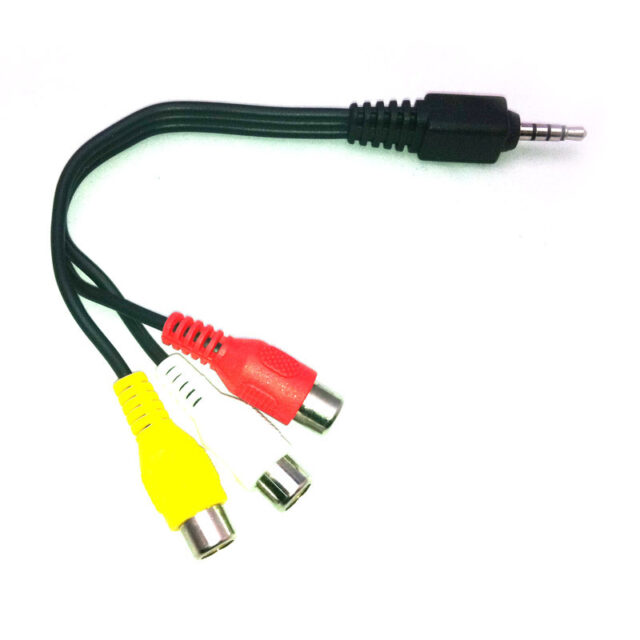 CABLE PLUG 3.5mm A 3RCA HEMBRA 4 CONTACTOS