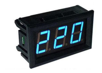 VOLTIMETRO DE PANEL 3 CABLES 0 - 30V AZUL