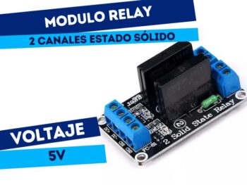 MODULO 2 RELES ESTADO SOLIDO 5V SALIDA 220V 2A