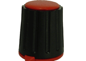 PERILLA p/EJE ESTRIADO CON BASE ROJA (D=17, H=20)