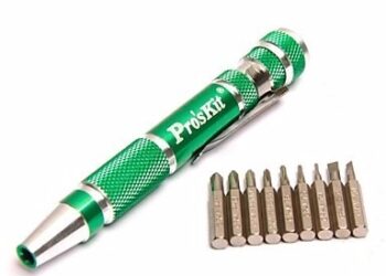 SET DE DESTORNILLADORES PROSKIT DE ALUMINIO 9 EN 1 SD-9814