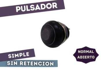 PULSADOR NA SIMPLE NEGRO PBS 33