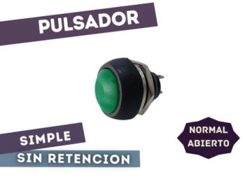 PULSADOR NA SIMPLE VERDE PBS 33
