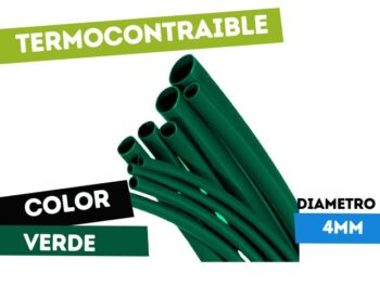 TERMO4 TERMOCONTRAIBLE 4mm x METRO VERDE