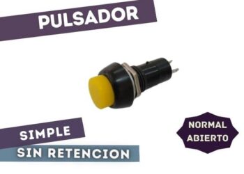 PULS-11NA PULSADOR NA SIMPLE 1A 250V AMARILLO D=12mm ##
