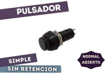 PULS-11NA PULSADOR NA SIMPLE 1A 250V NEGRO D=12mm ##