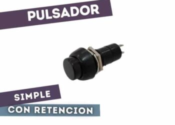 PULSADOR RETENIDO SIMPLE 1A 250V NEGRO D=12mm ##