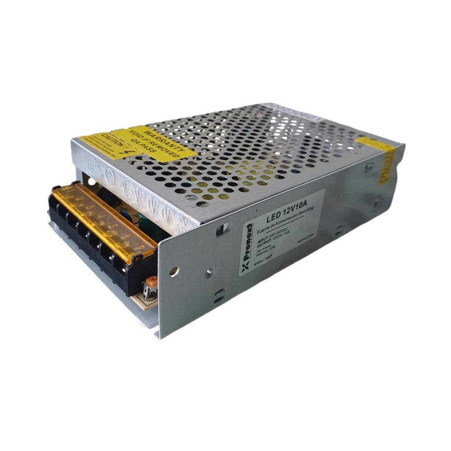 FUENTE SWITCHING POWER 12V 10A (P/TIRA DE LED)