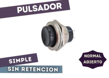 PULSADOR NORMAL ABIERTO SIMPLE REDONDO NEGRO 250V 3A
