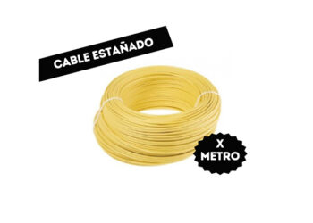 CABLE ESTAÑADO POR METRO AMARILLO PARA CONEXIONADO 1X0.25mm