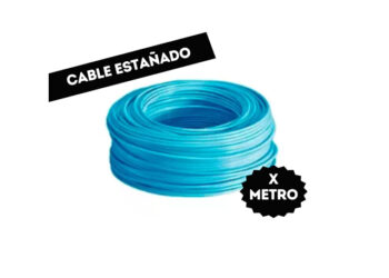 CABLE ESTAÑADO POR METRO CELESTE PARA CONEXIONADO 1X0.25mm