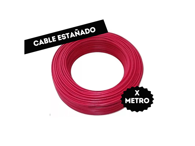 CABLE ESTAÑADO POR METRO ROSA PARA CONEXIONADO 1X0.25mm