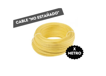 CABLE NO ESTAÑADO POR METRO AMARILLO PARA CONEXIONADO 1X0,25 mm