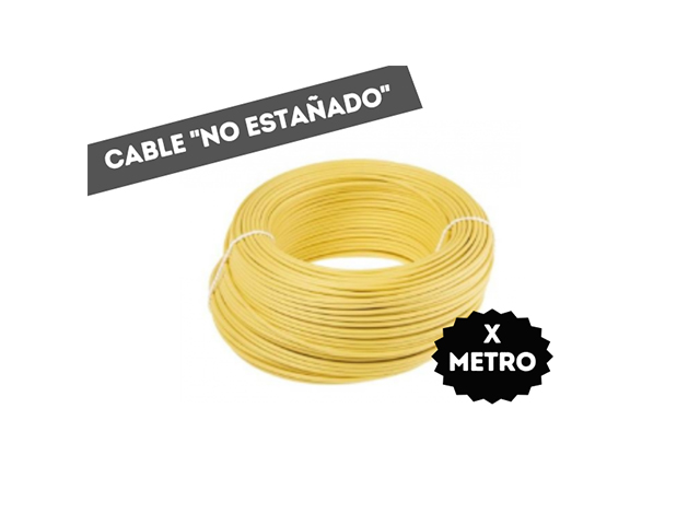 CABLE NO ESTAÑADO POR METRO AMARILLO PARA CONEXIONADO 1X0,25 mm