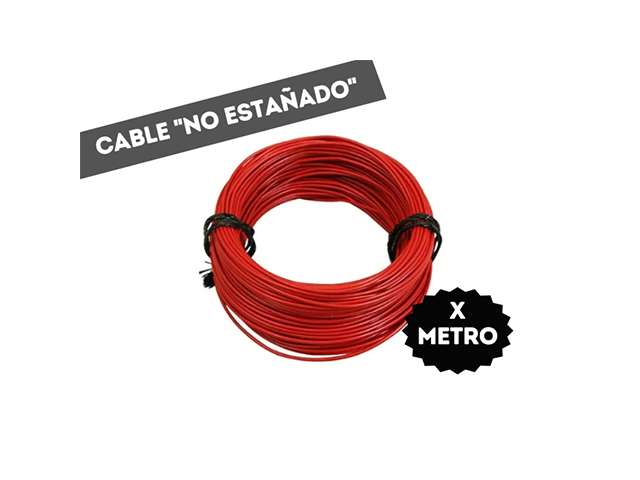 CABLE NO ESTAÑADO POR METRO ROJO" PARA CONEXIONADO 1X0,25 mm"