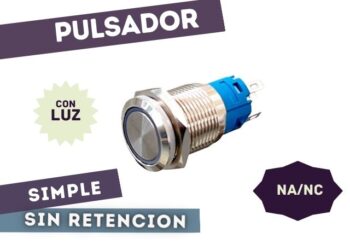 PULSADOR NORMAL ABIERTO/ NORMAL CERRADO CON LUZ 110V-220V METALICO