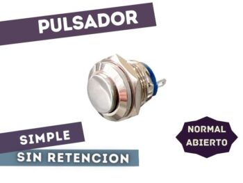 PULSADOR NORMAL ABIERTO METALICO