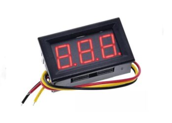 VOLTIMETRO DE PANEL 3 CABLES 0 - 30V ROJO
