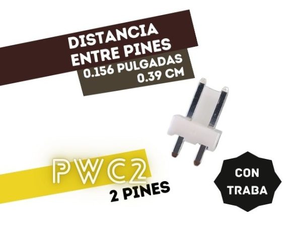 CONECTOR MACHO P/PLACA .156 2 VIAS P/PHUC