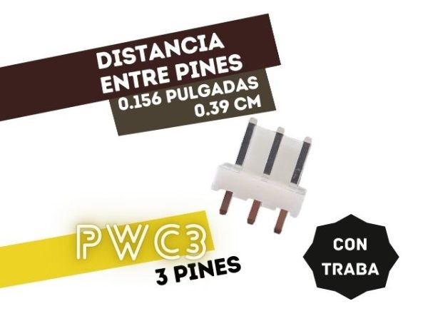 CONECTOR MACHO P/PLACA .156 3 VIAS P/PHUC