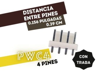 CONECTOR MACHO P/PLACA .156 4 VIAS P/PHUC