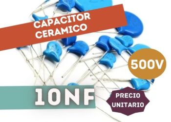 CAPACITOR CERAMICO DISCO 10NF 500V CELESTE
