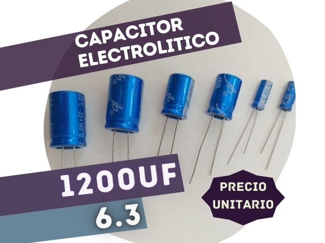 CAPACITOR ELECTROLITICO RADIAL 1200UF 6.3 (10x12mm)