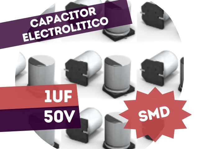 CAPACITOR ELECTROLITICO 1UF 50V SMD (4X5.4mm)