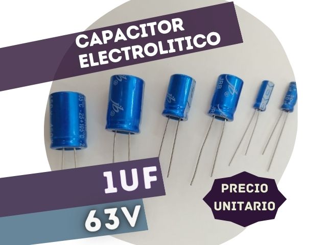 CAPACITOR ELECTROLITICO RADIAL 1UF 63V (5x11mm)