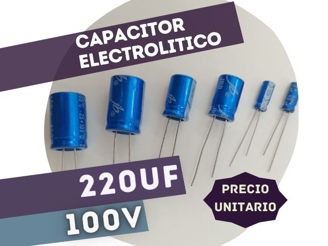 CAPACITOR ELECTROLITICO RADIAL 220UF 100V (13x26mm)