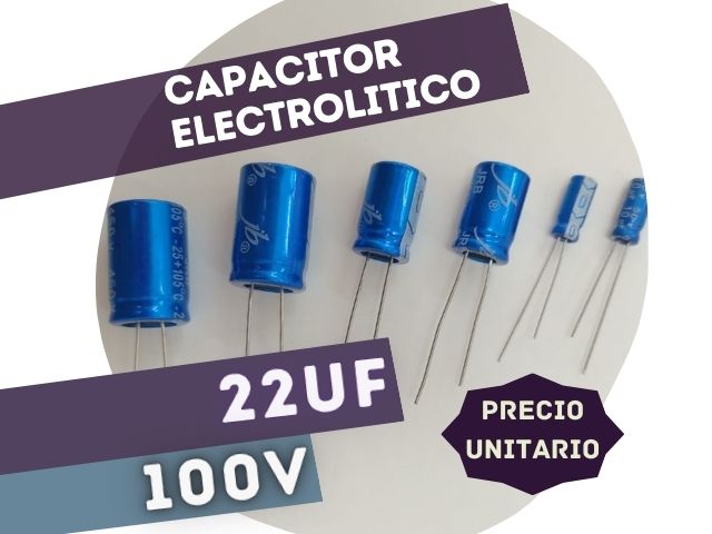 CAPACITOR ELECTROLITICO RADIAL 22UF 100V (8x12mm)
