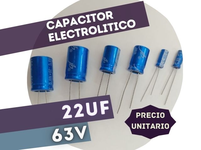 CAPACITOR ELECTROLITICO RADIAL 22UF 63V (6.3x11mm)