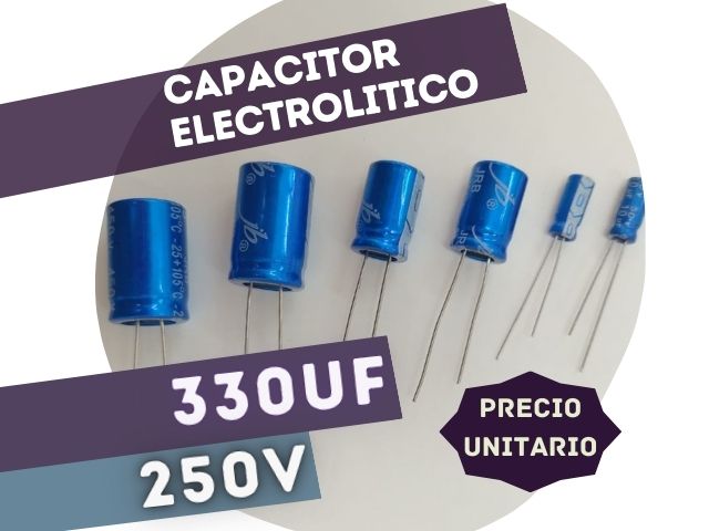 CAPACITOR ELECTROLITICO RADIAL 330UF 250V 105°