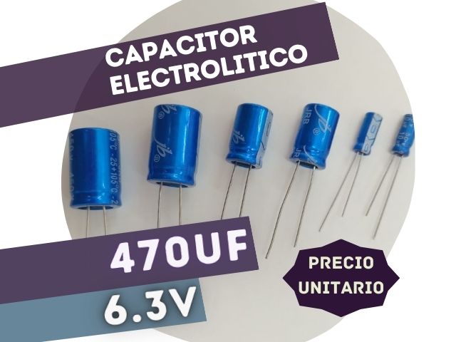 CAPACITOR ELECTROLITICO RADIAL 470UF 6.3V