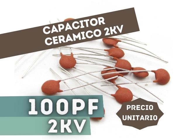 CAPACITOR CERAMICO DISCO 100PF 2000V
