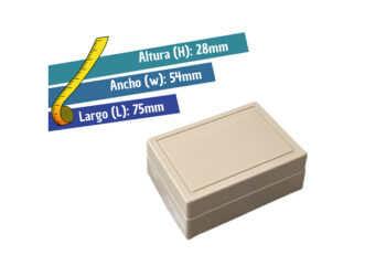 CJ-MIN/M CAJA PLASTICA MARFIL CIEGA (L=75, W=54, H=28)