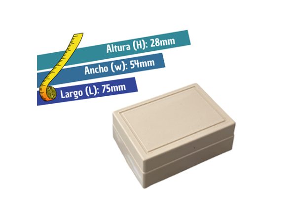 CJ-MIN/M CAJA PLASTICA MARFIL CIEGA (L=75, W=54, H=28)