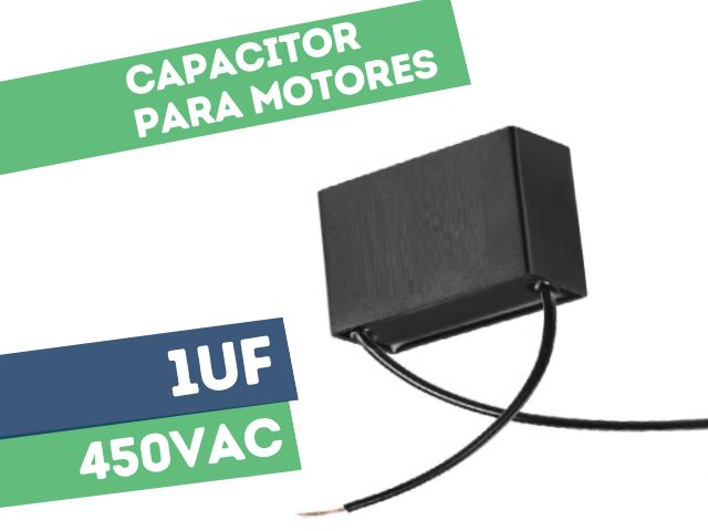 CAPACITOR PROPILENO 1UF 450VAC P/MOTORES CUADRADO