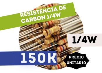 CR25 RESISTENCIA 150K 1/4W CARBON 5%