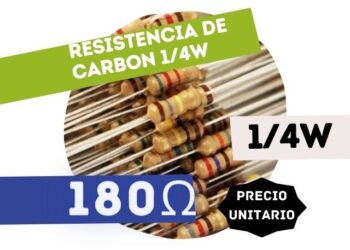 CR25 RESISTENCIA 180E 1/4W CARBON 5%