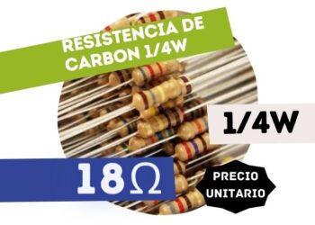 CR25 RESISTENCIA 18E 1/4W CARBON 5%