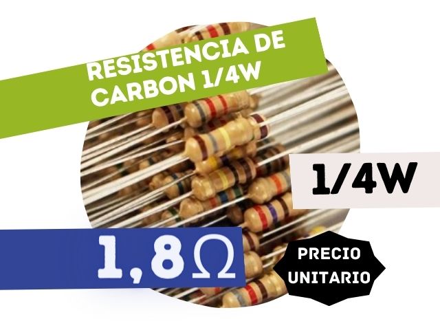 CR25 RESISTENCIA 1E8 1/4W CARBON 5%