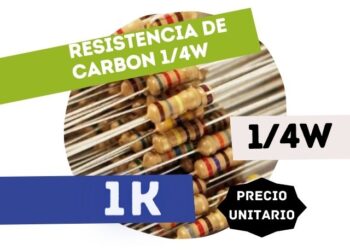 CR25 RESISTENCIA 1K 1/4W CARBON 5%