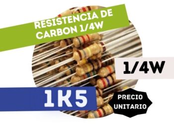 CR25 RESISTENCIA 1K5 1/4W CARBON 5%
