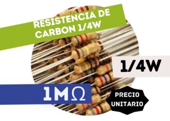 CR25 RESISTENCIA 1M 1/4W CARBON 5%